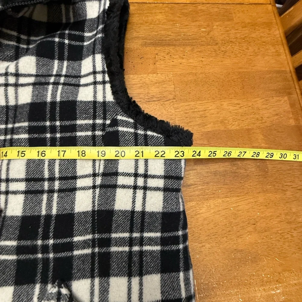 Woolrich Moccasin Plaid Wool Blend Vest with Faux Sherpa Lining XL
